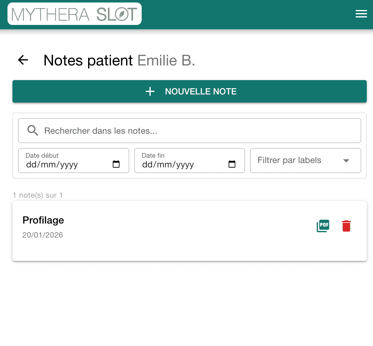 Dossier patient